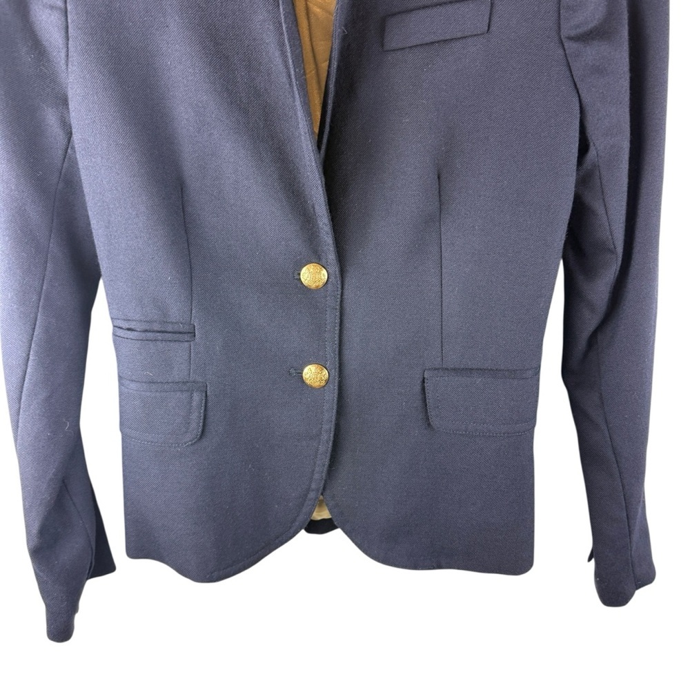 J. Crew School Boy Navy Blazer Wool Blend Like New Size 4 - Picture 6 of 8